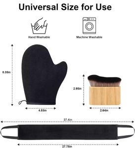 Kit d'applicateur de mitaines autobronzantes 3 en 1 avec logo personnalisé gant pour brosse autobronzante - Product Image 6