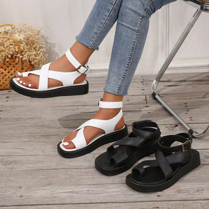 Nuevas Sandalias Planas de Verano para Mujer, Talla Grande, Transpirables, Punta Abierta, Plataforma, Suela Gruesa de Goma, Ligeras, a la Moda - Product Image 6