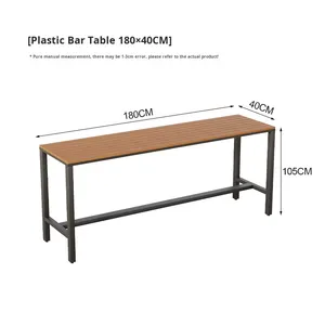 Set Tavolo e Sedie in Metallo <span class=keywords><strong>da</strong></span> <span class=keywords><strong>Esterno</strong></span> per Negozi di Tè, Caffè all'Aperto, Balconi di Casa - Set Sgabelli Alti <span class=keywords><strong>da</strong></span> <span class=keywords><strong>Parete</strong></span> o Finestra - Product Image 6