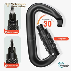 Custom CE Certified O-Type <b>Snap</b> <b>Hook</b> Carabiner Made of Aluminum7075 with Black Finish for Automotive Industry - Product Image 6