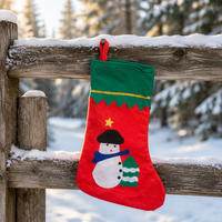 Chaussettes de Noël festives en feutre, ornements, sacs cadeaux pour bonbons, décorations murales pour les fêtes