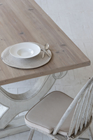 Artisan de renaissance classique éléments sculptés antique en bois massif récupéré table à manger moderne table à manger en bois