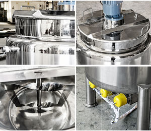 500 लीटर चॉकलेट पिघलने मिश्रण टैंक डबल जैकेट हीटिंग मिक्सर स्टेनलेस स्टील हीटर एगिटर टैंक - Product Image 5