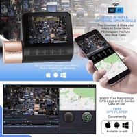 Dash Cam 4K 2160P WIFI voiture DVR Support caméra arrière GPS intégré 24h Surveillance du stationnement