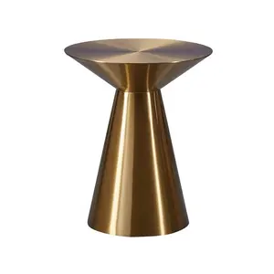 Modern Farmhouse Whole Stainless Steel End Table With Brushed And Gold Coffee Table for Home Kitchen Bar Use