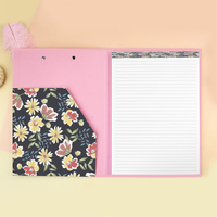 Carpeta de archivos personalizada de fábrica, Folio con líneas recargables, Bloc de notas, suministros de papelería, Clip, organizador de bloc de notas para niña y Mujer