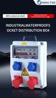 Boîtier de Prise Industrielle Compact Étanche et Anti-Poussière en ABS avec Couvercle en Métal PC, Construction en Acier, Indice de Protection IP65, Protection MCB, Alimentation Sûre