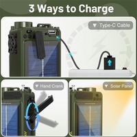 R11 Solar-Handkurbel-Notfallradio mit kabellosem Lautsprecher, Taschenlampe und FM-Empfänger für Outdoor-Camping und Katastrophenschutz