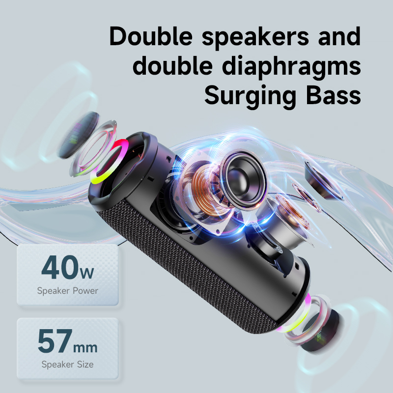 Zealot S49Pro Wireless for 5.2 Speaker Outdoor Portable AUX 20W Dual Speakers RGB LED Wireless Charging Waterproof Mini · image 2