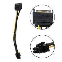 Cable adaptador de alimentación SATA de 6 pines a PCIe de 6 pines para ordenador PC, cable de extensión de 20 cm de 6 pines a SATA PCI-Express