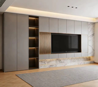 Table de toilette moderne en bois sur mesure pour toute la maison, avec porte vitrée, pour chambre à coucher, rangement multifonctionnel et gain de place pour salon