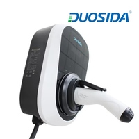 DUOSIDA Nouvelle borne de recharge murale AC 7KW Type 2 32A pour véhicules électriques avec câble de 5m, contrôle par application, station de recharge commerciale et domestique pour la fabrication