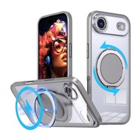 En gros Offre Spéciale Nouveau Mat Transparent Magnétique 360 Support Rotatif Anti-Chute Téléphone Cas pour iPhone 17 Air 17 16 15 14 Pro Max