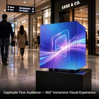 Panneau d'affichage LED Magic Cube de qualité supérieure pour intérieur, P2.5, revêtement GOB, 5 faces, avec batterie intégrée