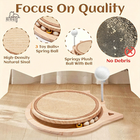 Jouet à gratter multifonctionnel pour chat avec boule de suivi et boule à ressort Jouet pour chat Articles pour chat