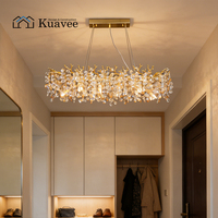 Lustre moderne de luxe personnalisé en or, à plusieurs niveaux, pour villa, salon, restaurant, hôtel, plafond, luminaires décoratifs