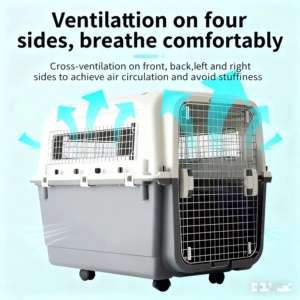 Transportadoras Rígidas para Mascotas, Aprobadas por <span class=keywords><strong>IATA</strong></span>, Resistentes, para Viajes Aéreos, con Ventilación, para Perros y Gatos de hasta 22 kg (50 lb) - Product Image 5