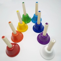 Hand Bell Orff Percussion Instrument Rhythm Bell Handheld Bell 8 Tone Class Bell Shake Bell