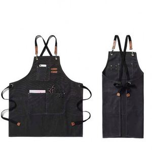 Custom Canvas <b>Work</b> <b>Aprons</b> BBQ Kitchen Cooking Safety Heavy Duty Woodworking Grill Gardening <b>Apron</b> for Men and Women With Pockets - Product Image 1