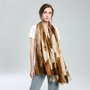 Bufanda de invierno con estampado abstracto para mujer, chal largo y suave con flecos y borlas, bufanda de moda para el cuello, venta al por mayor, disponible en stock. - Product Image 1