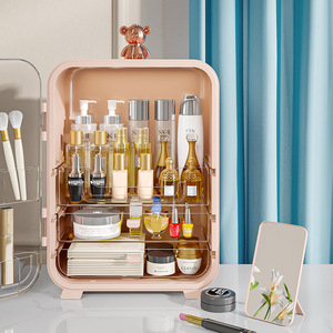 Cosmetic Storage Box With Drawers Large Capacity Desktop Organizer For Lipstick Skincare Products - Product Image 3