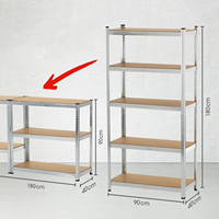 Étagère métallique légère en acier pour cuisine, support de fleurs pour balcon, 5 niveaux, étagères empilables galvanisées