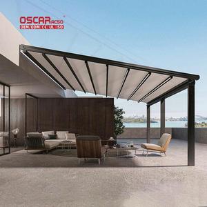 Auvent rétractable électrique automatique en aluminium avec LED pour terrasse, jardin, balcon - Product Image 1