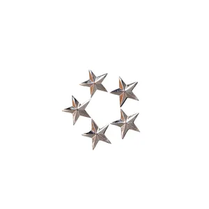 Customized Exquisite Handicrafts High Quality Wholesale 3D Star Emblem Suitable for Collection and Business Gifts Sports Silver