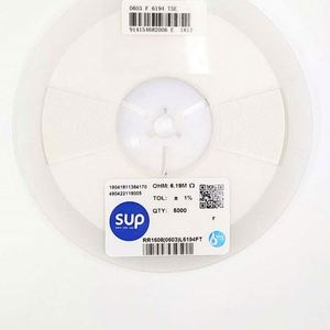 Bulk Discount RR1608 0603L6194FT 0603 1608 Resistors Chip Resistors SMD Resistors 6.19Mohm 1% 1/10W Thick Film Resistor - Product Image 1