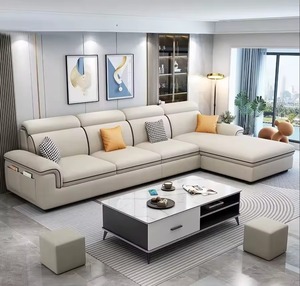 Conjunto de Sofá y Silla Guifei de Tela, Moderno y Sencillo, para Sala de Estar en Apartamentos u Hoteles, Tamaño Grande, Popular en Internet - Product Image 3