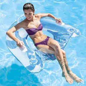 Özel şişme yüzen yüzme havuzu su sandalye yaz açık şişme yüzen su yatağı