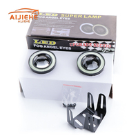 Feux antibrouillard universels 65 mm/75 mm/90 mm 30 W LED COB pour voiture, feux antibrouillard Angel Eyes avec lentille DC12V-24V, utilisables sur toutes les voitures