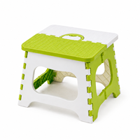 Tabouret pliant portable en plastique PP avec poignée de transport, siège pliable, petite chaise utilitaire de jardin, mobilier d'extérieur