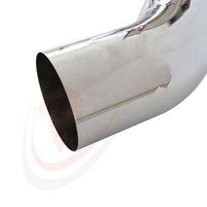 5 inç 8 inç evrensel egzoz kuyruk boruları kamyon için cilalı krom egzoz dirsek ucu egzoz borusu susturucu 45 derece - Product Image 6