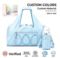 Sac de sport léger et imperméable pour yoga, avec pochette amovible pour bouteille d'eau, grande capacité, plusieurs poches, sac de voyage sportif