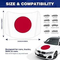 Housse de voiture personnalisée japonaise 100% polyester pour festival sportif, décoration de voiture en plein air