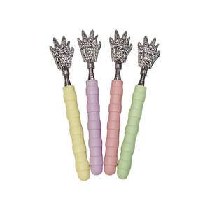 Stainless Steel Telescopic <b>Back</b> <b>Scratcher</b> Crocodile Claw Design Massage Tool For Seniors Relief <b>Scratchers</b> With Soft Handle - Product Image 1