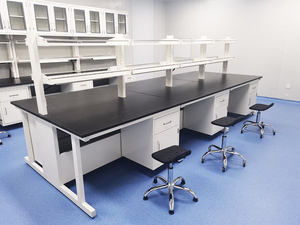 Trắng hóa học phòng thí nghiệm đồ nội thất phòng thí nghiệm bàn làm việc với tường tủ phòng thí nghiệm băng ghế dự bị Modular Máy Trạm - Product Image 4