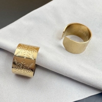 Bague gravée motif flocon de neige en acier inoxydable plaqué or PVD, bijoux tendance pour hommes et femmes, cadeau, vente en gros