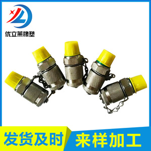 Connecteur de test de pression hydraulique en acier inoxydable 304, adaptateur fileté haute pression avec capuchon - Product Image 3