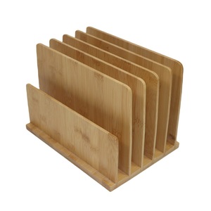 Carpeta de bambú, organizador de documentos y archivos para escritorio de oficina, archivador multifuncional, modelo personalizado para exportación - Product Image 5