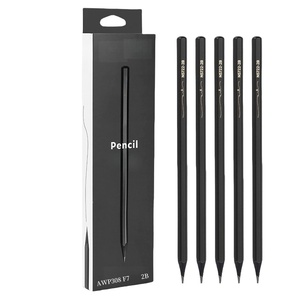 Crayons en bois noir haut de gamme spécialement pour les élèves du primaire Les noyaux de crayons de forme hexagonale ne sont pas faciles à casser - Product Image 4
