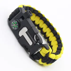 Outdoor Multi Tool Kit With Knife Rescue Box Nylon paracord Adjustable Watch Survival Bracelet