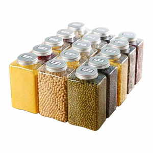 Boîtes alimentaires carrées transparentes en plastique PET de 500ml Conteneur de pot d'emballage de bonbons céréales noix - Product Image 4