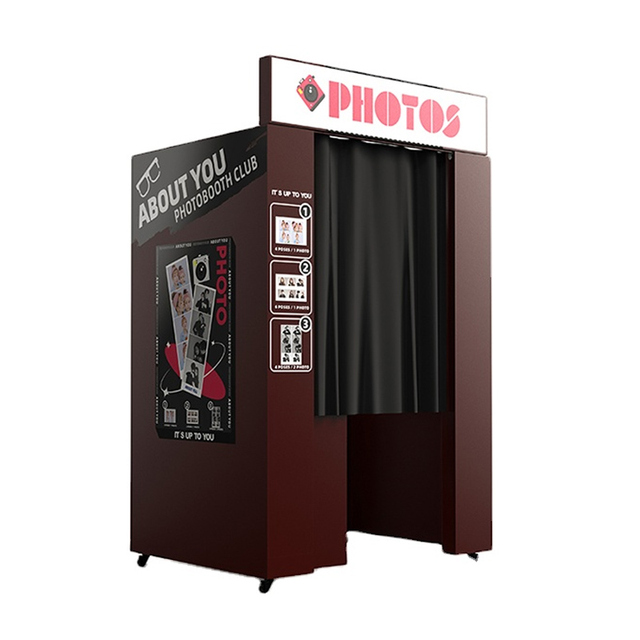 JLJ Luxury Hardware's Multiple Styles Touch Screen Photo Booth Vending Machine with Printer Kiosk for Mall Use