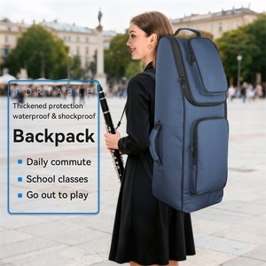 Mochila para <span class=keywords><strong>Flauta</strong></span> Eléctrica, Elegante, Resistente al Agua, Portátil, de Oxford 900D, con Forro Acolchado de Franela Suave - Product Image 2
