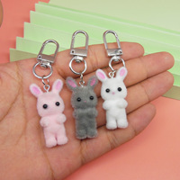 2024 dessin animé flocage ours porte-clés animaux poupée résine porte-clés mignon Pom Pom porte-clés chat chien vache Koala lapin en peluche porte-clés