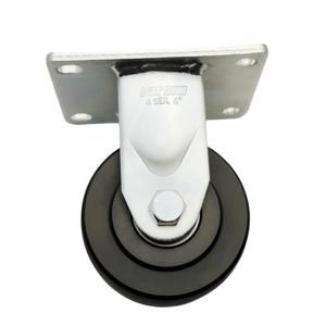 Rueda Giratoria Industrial de Alta Resistencia, Acero Fundido MC, Ruedas de Nailon de 4 Pulgadas, Ruedas Fijas Rígidas con Rodamiento de Bolas, Superficie Galvanizada - Product Image 1