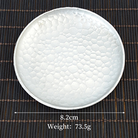 Sous-verre rond martelé en étain pur, protection thermique, multi-usages, petites assiettes, accessoires de maison