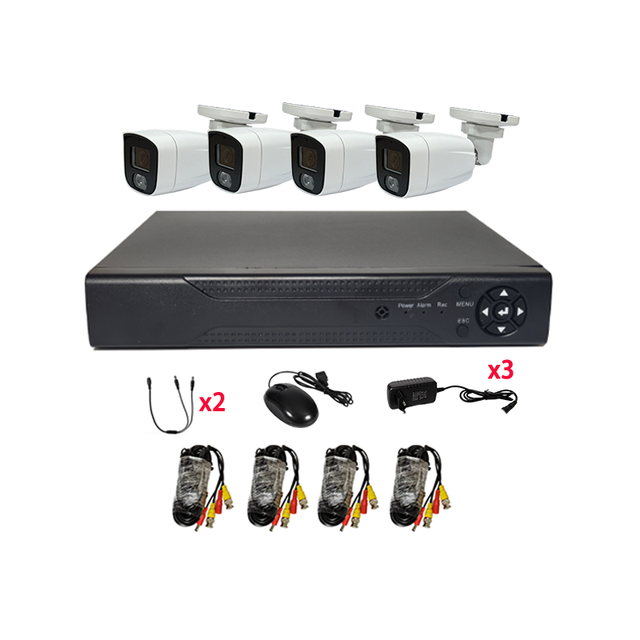 Wired Coaxial Hybrid Security Camera System Outdoor Home Video Surveillance CVI CVBS AHD TVI Cameras Analog CCTV Camera 4 CH 5MP